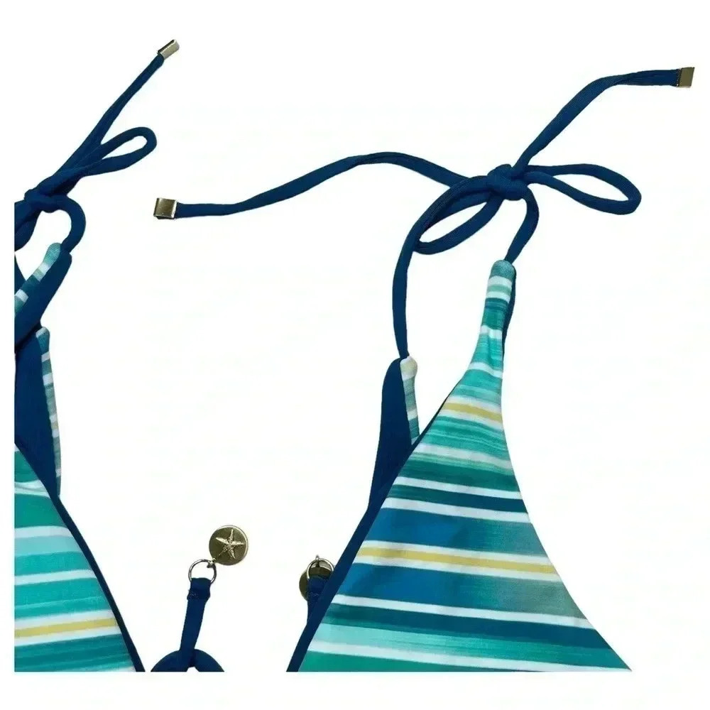 Vince Camuto Swim Azure Reversible Womens Bikini Swim Top Size Small - Picture 4 of 10